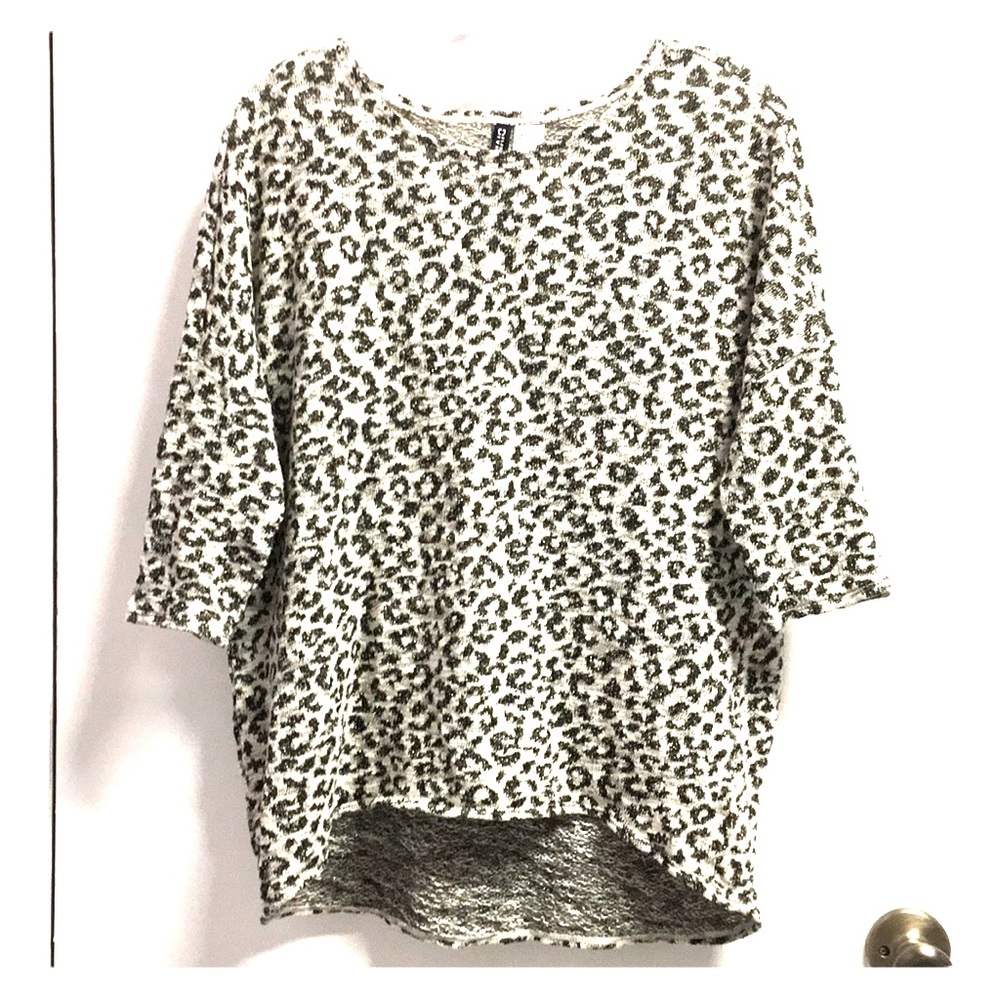 Animal Print Hi-Lo Sweater
